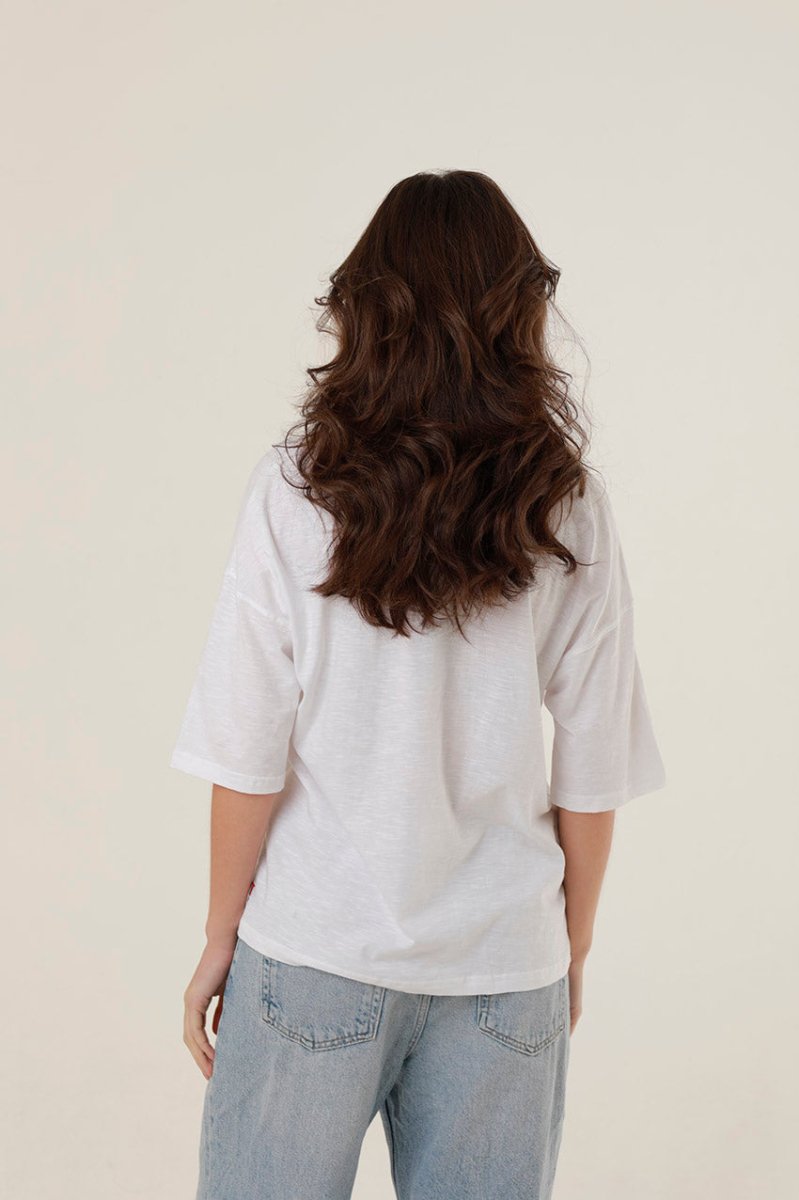 T - SHIRT HAYLIE WHITE XS - ONE TEE