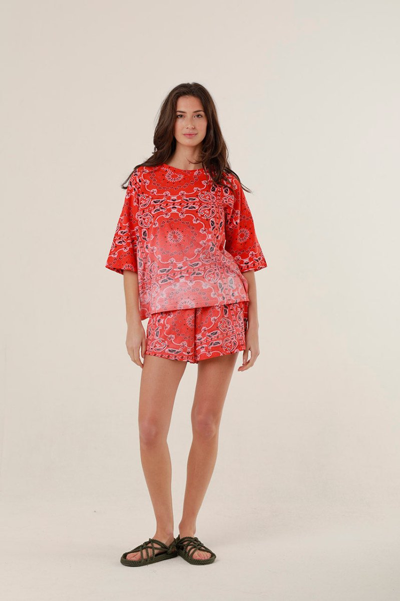 T - SHIRT HENRY RED XS - ONE TEE