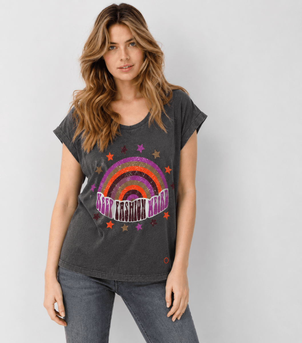 T-SHIRT HORTENSE CARBONE XS - ONE TEE