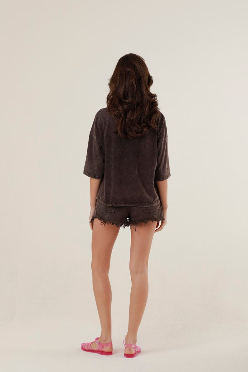 T - SHIRT ILDA CARBONE XS - ONE TEE