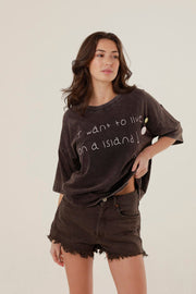 T - SHIRT ILDA CARBONE XS - ONE TEE