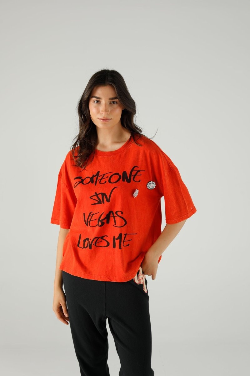 T-SHIRT ILDA CRIMSON XS CRIMSON - ONE TEE
