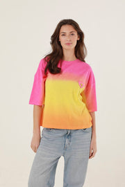 T - SHIRT INAYA DIP DYE PINK XS - ONE TEE