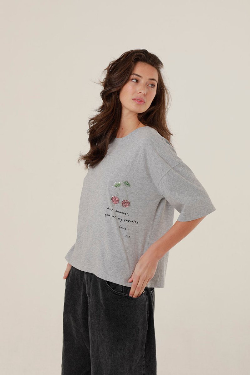 T - SHIRT ISAAC GREY XS - ONE TEE