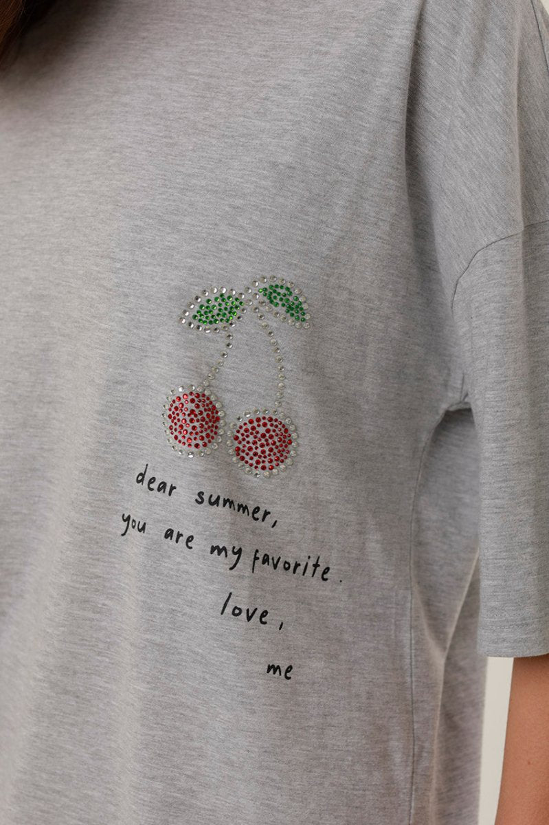T - SHIRT ISAAC GREY XS - ONE TEE