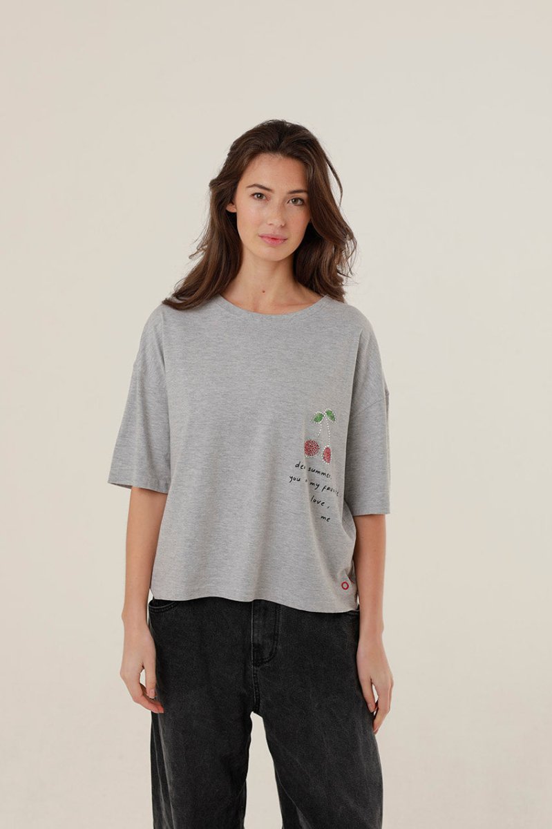 T - SHIRT ISAAC GREY XS - ONE TEE