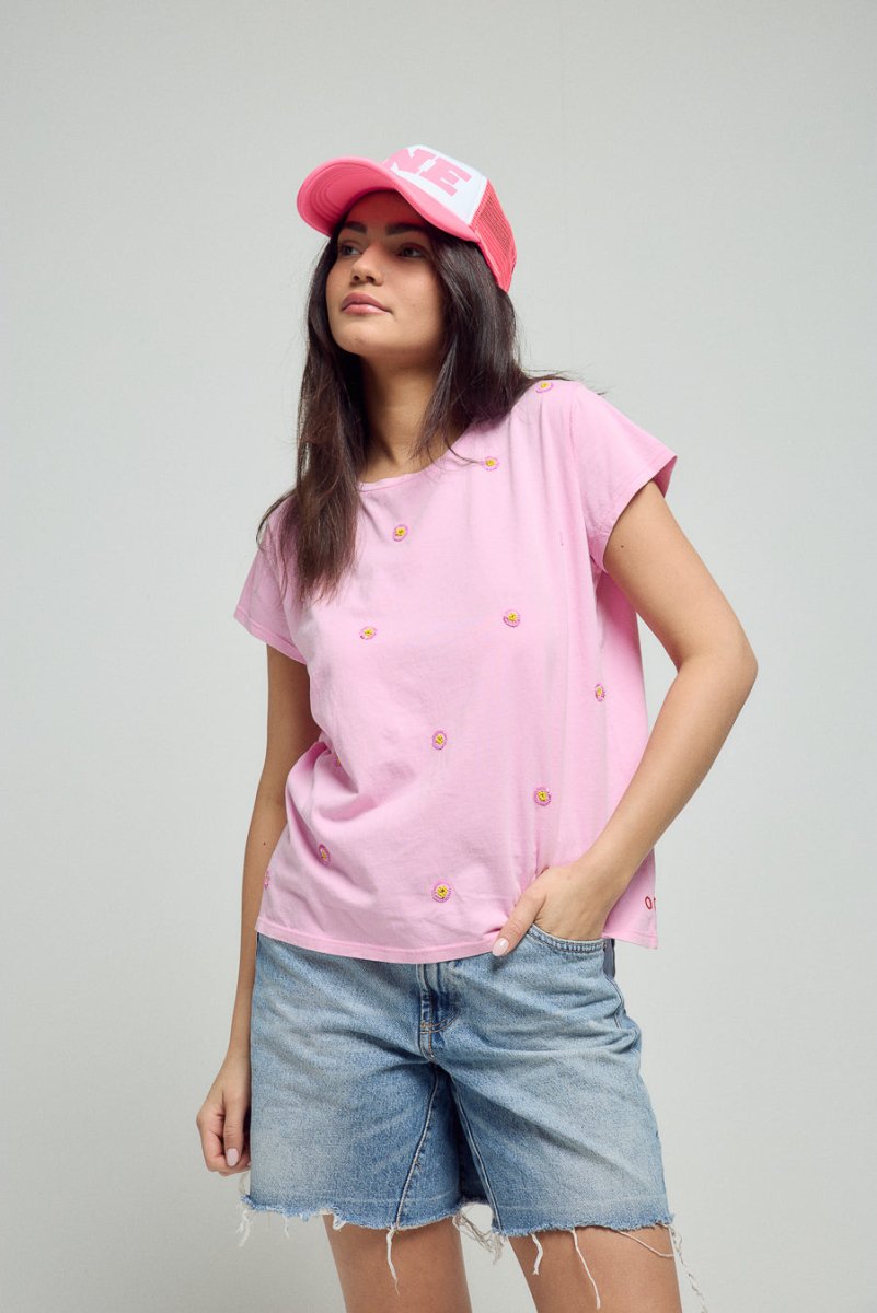 T - SHIRT JO PINK XS - ONE TEE