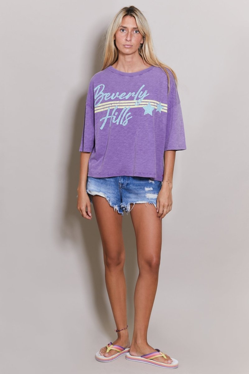 T - SHIRT KELLY PURPLE XS - ONE TEE