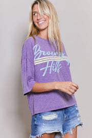 T - SHIRT KELLY PURPLE XS - ONE TEE