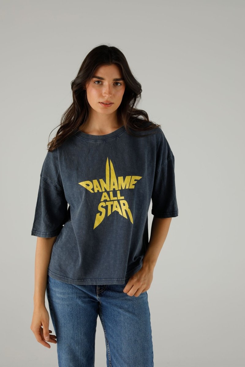 T-SHIRT LEON INDIGO XS INDIGO - ONE TEE