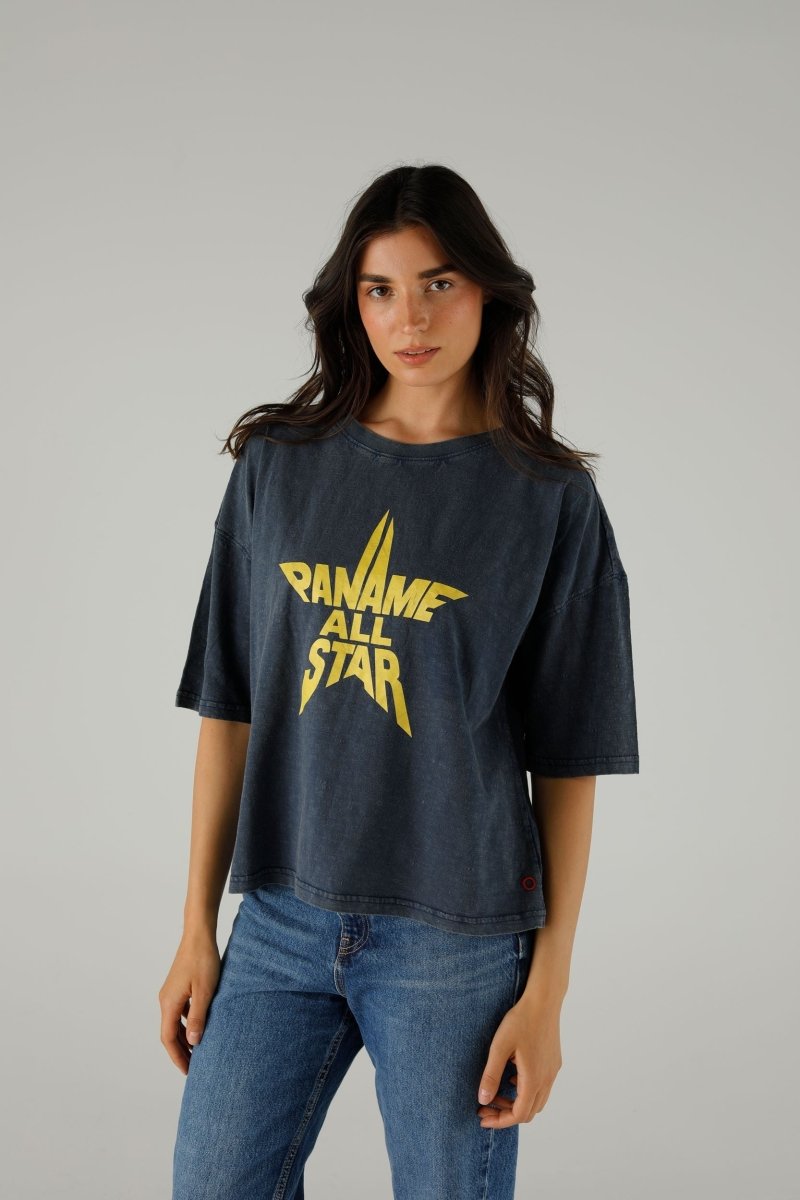 T-SHIRT LEON INDIGO XS INDIGO - ONE TEE