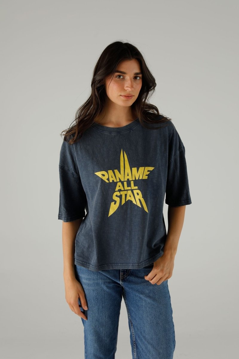 T-SHIRT LEON INDIGO XS INDIGO - ONE TEE