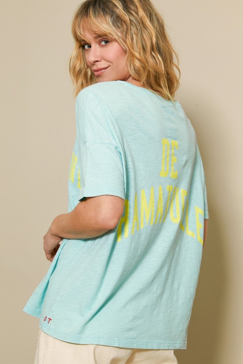 T - SHIRT MARGARETH AQUA XS - ONE TEE