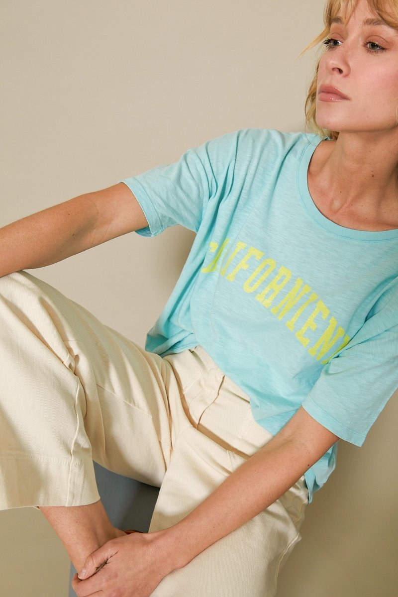 T - SHIRT MARGARETH AQUA XS - ONE TEE