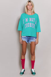 T - SHIRT MARGARETH GREEN XS - ONE TEE