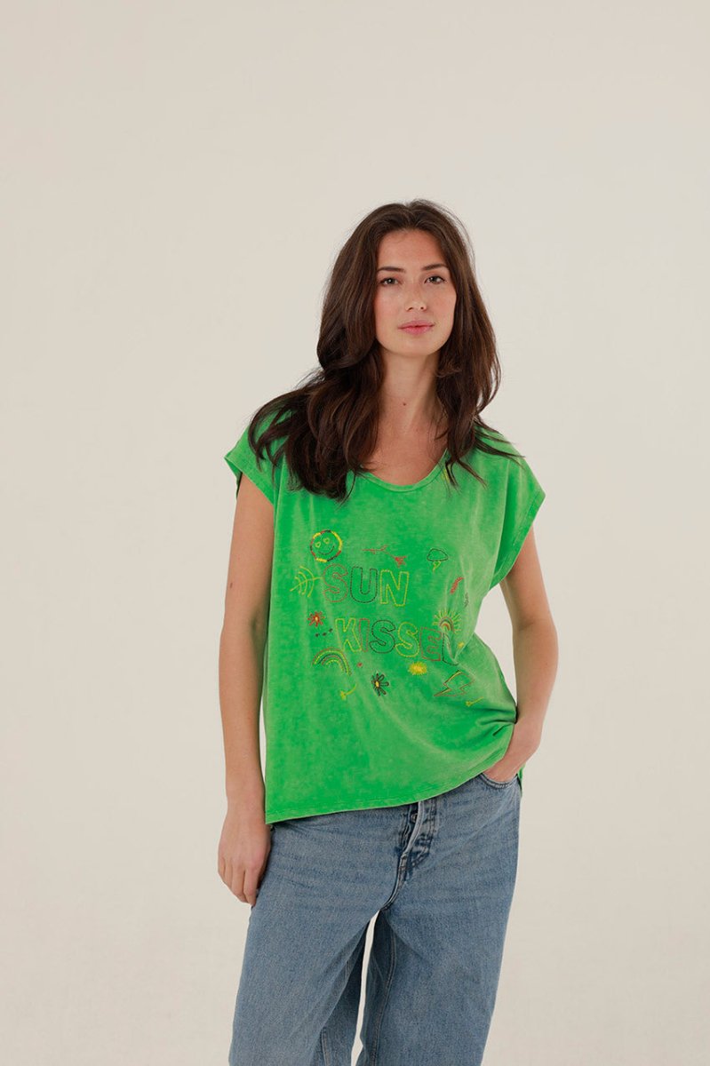 T - SHIRT MOLLY GREEN XS - ONE TEE