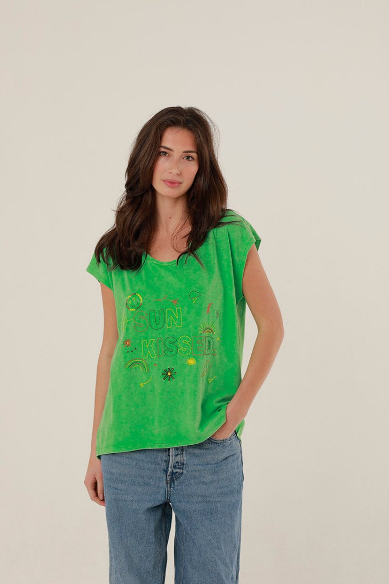 T - SHIRT MOLLY GREEN XS - ONE TEE
