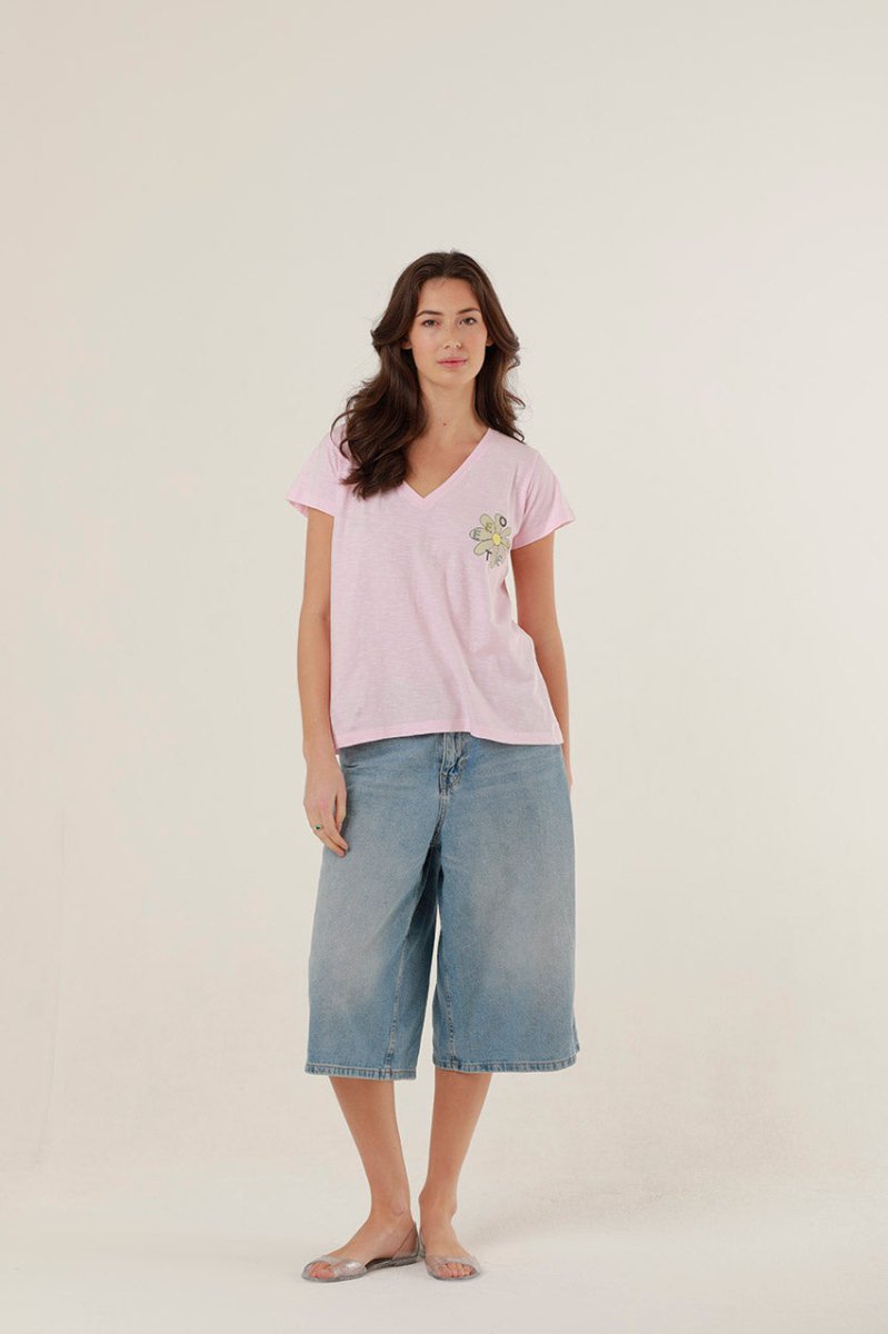 T - SHIRT MONICA LIGHT PINK XS - ONE TEE