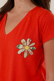 T - SHIRT MONICA RED XS - ONE TEE