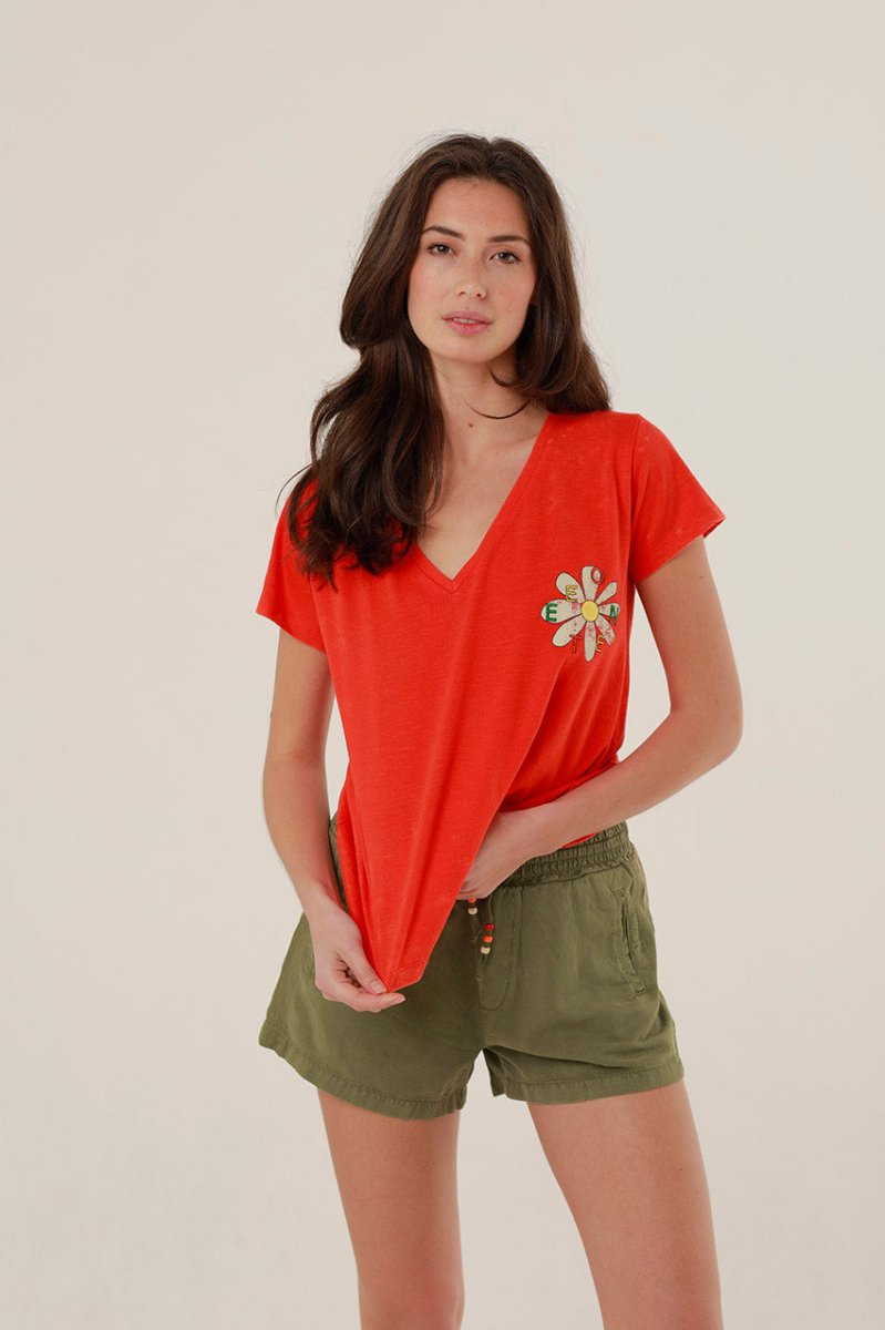 T - SHIRT MONICA RED XS - ONE TEE