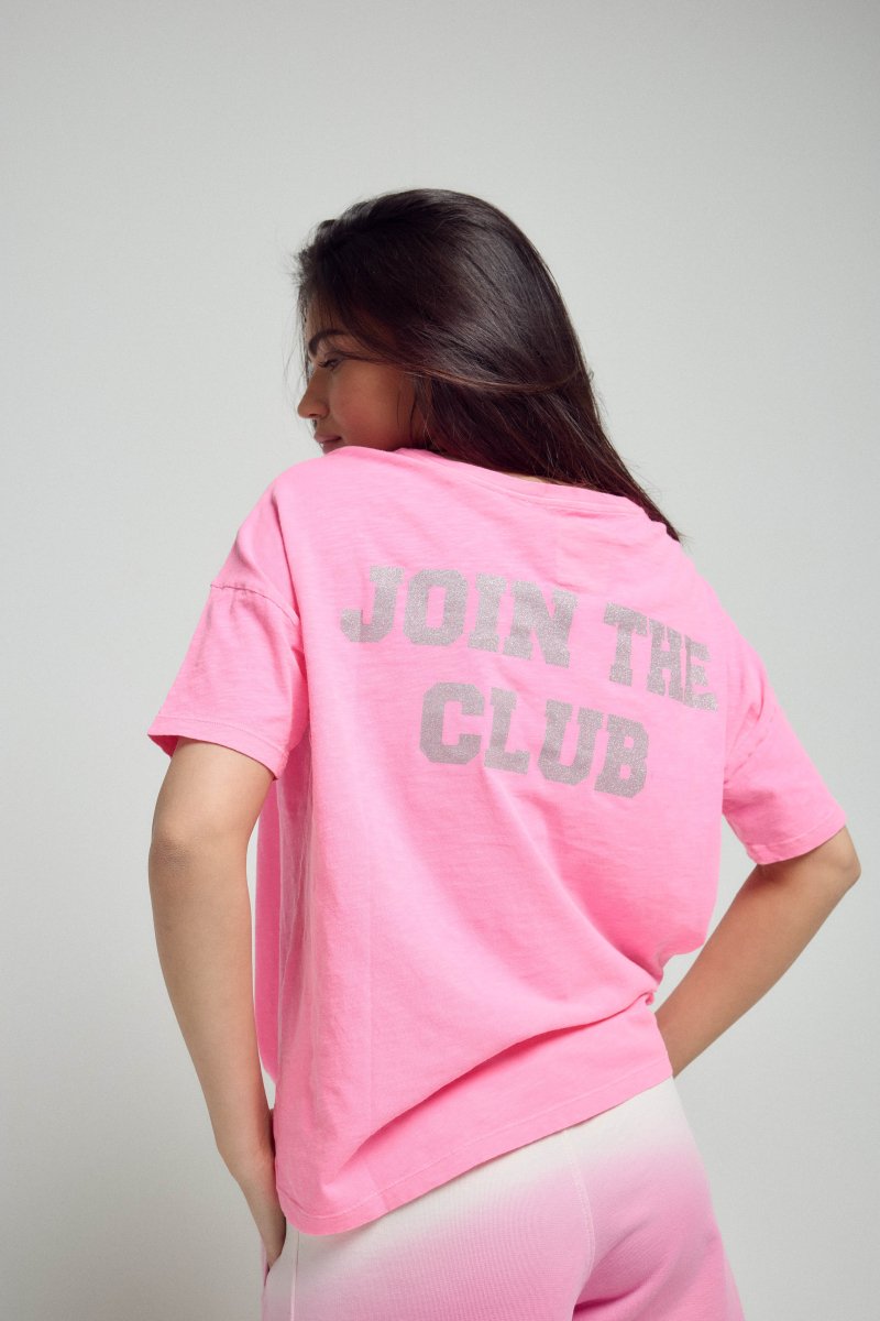 T - SHIRT ONE TEE CLUB PINK FLUO XS - ONE TEE