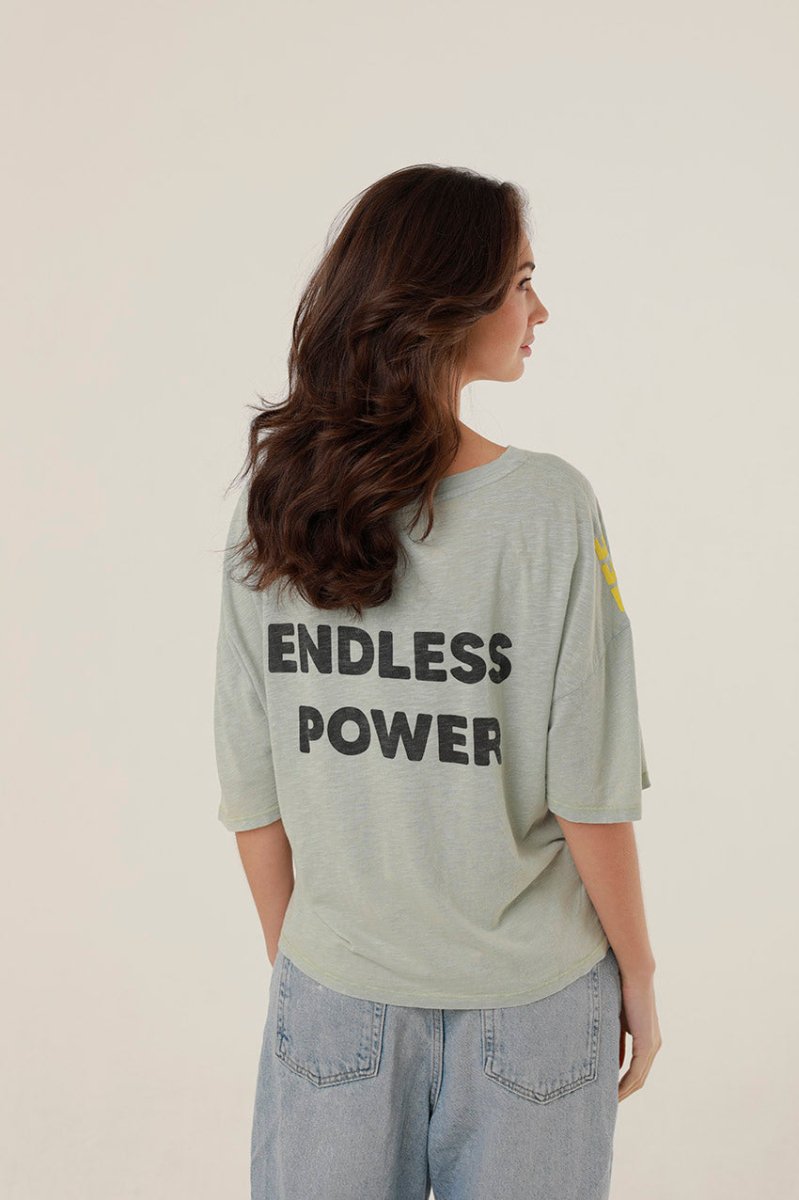 T - SHIRT PAULA STONE BLUE XS - ONE TEE