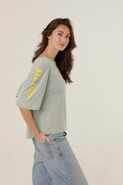 T - SHIRT PAULA STONE BLUE XS - ONE TEE