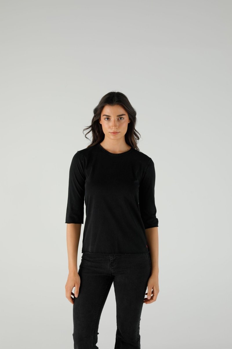 T-SHIRT ROMY BLACK XS BLACK - ONE TEE