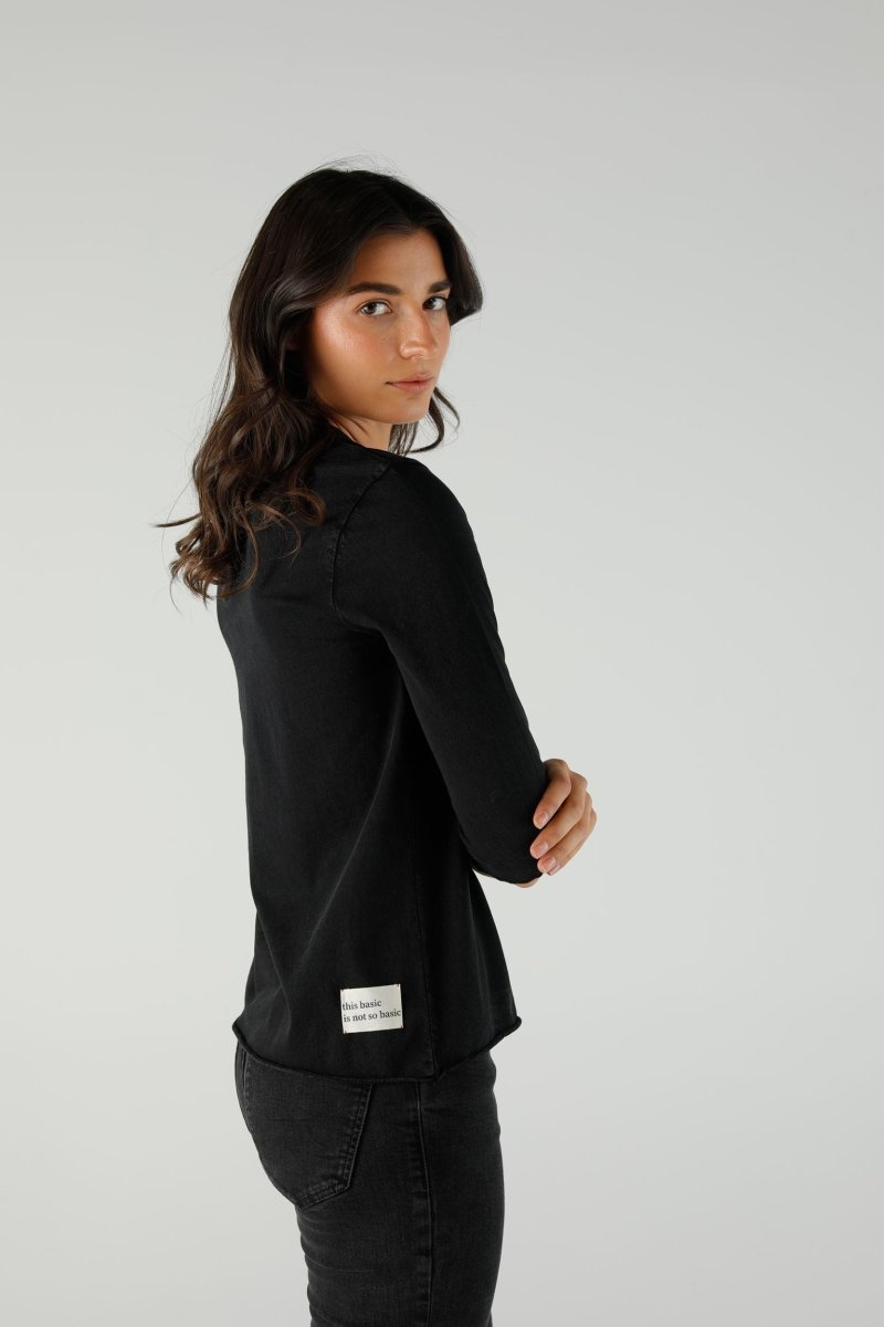 T-SHIRT ROMY BLACK XS BLACK - ONE TEE