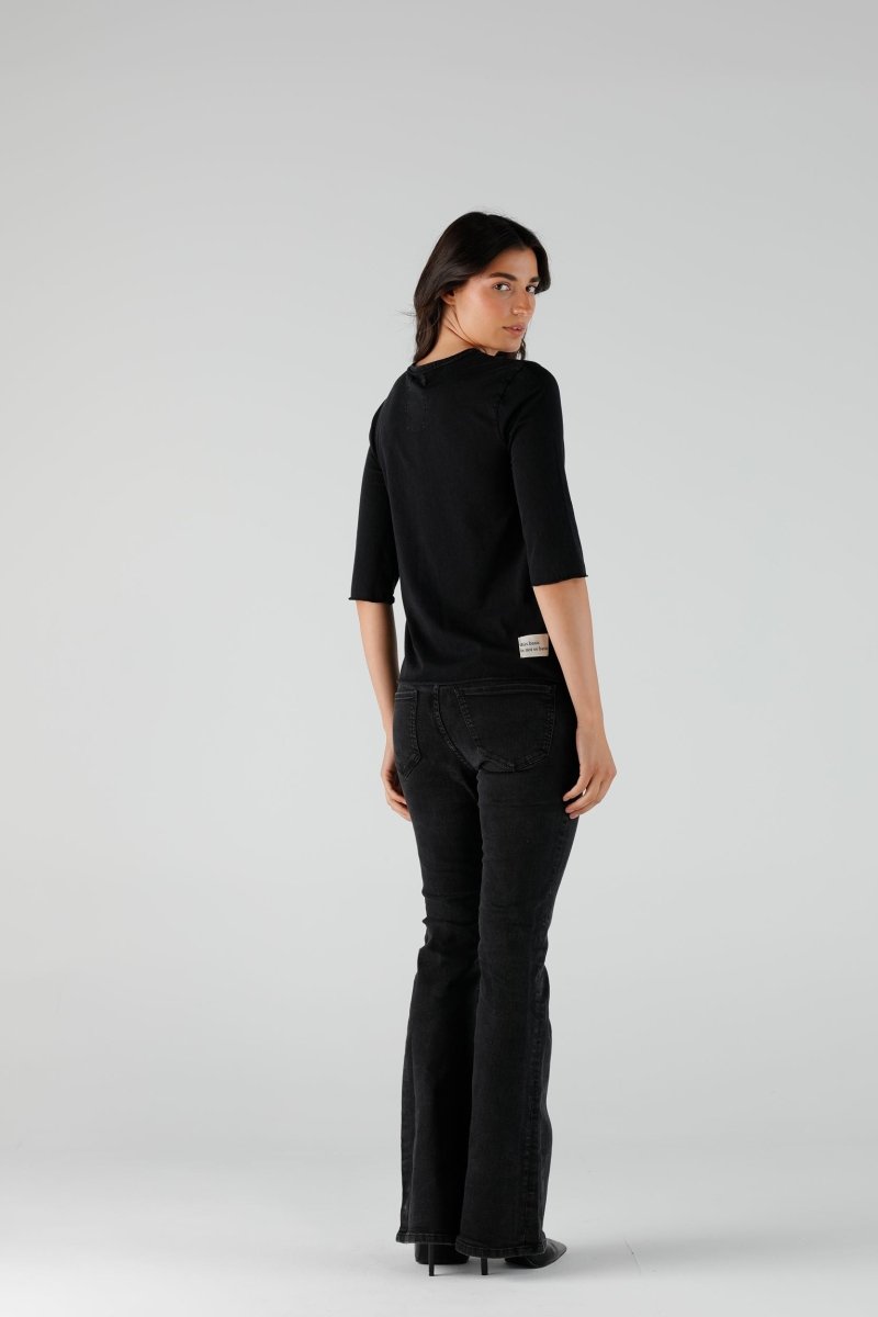 T-SHIRT ROMY BLACK XS BLACK - ONE TEE