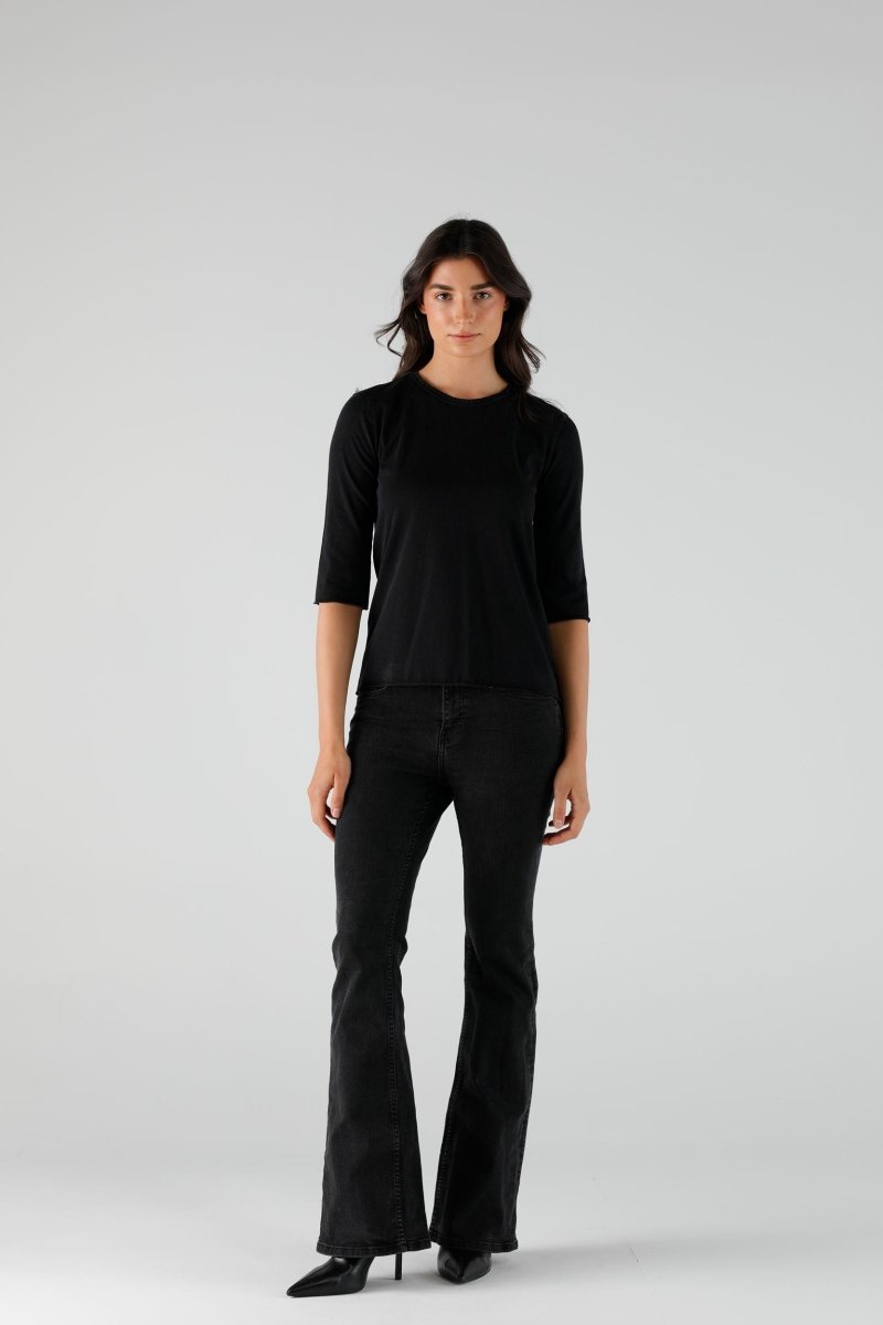 T-SHIRT ROMY BLACK XS BLACK - ONE TEE