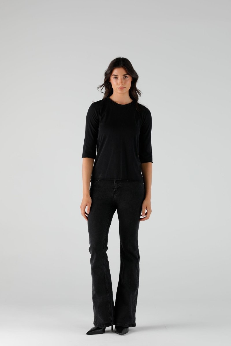 T-SHIRT ROMY BLACK XS BLACK - ONE TEE