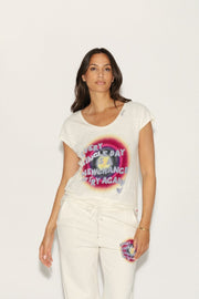 T - SHIRT ROSA IVOIRE XS - ONE TEE