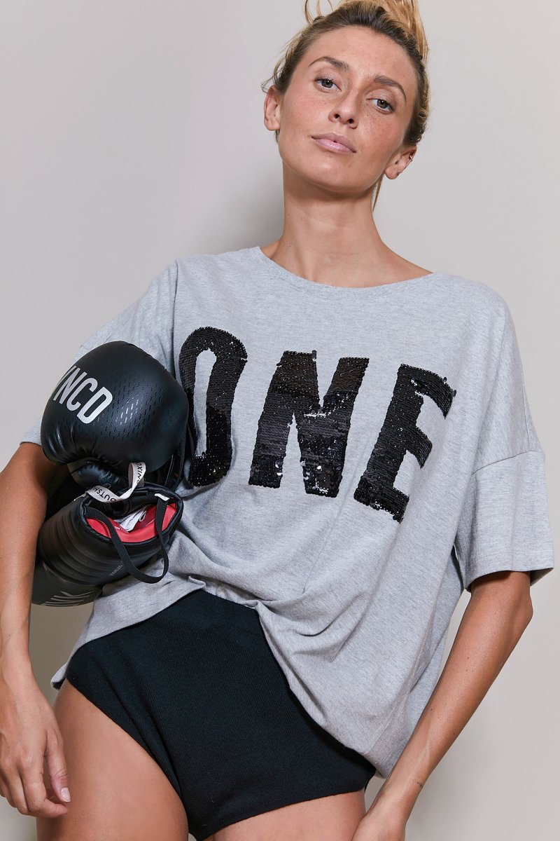 T - SHIRT ROXIE GRIS CHINE XS - ONE TEE