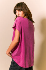 T - SHIRT SHARON PURPLE XS - ONE TEE