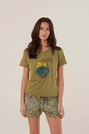T - SHIRT SUE KAKI XS - ONE TEE