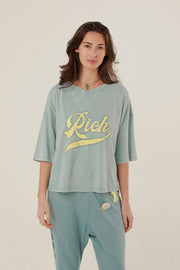 T - SHIRT TAMARA STONE BLUE XS - ONE TEE