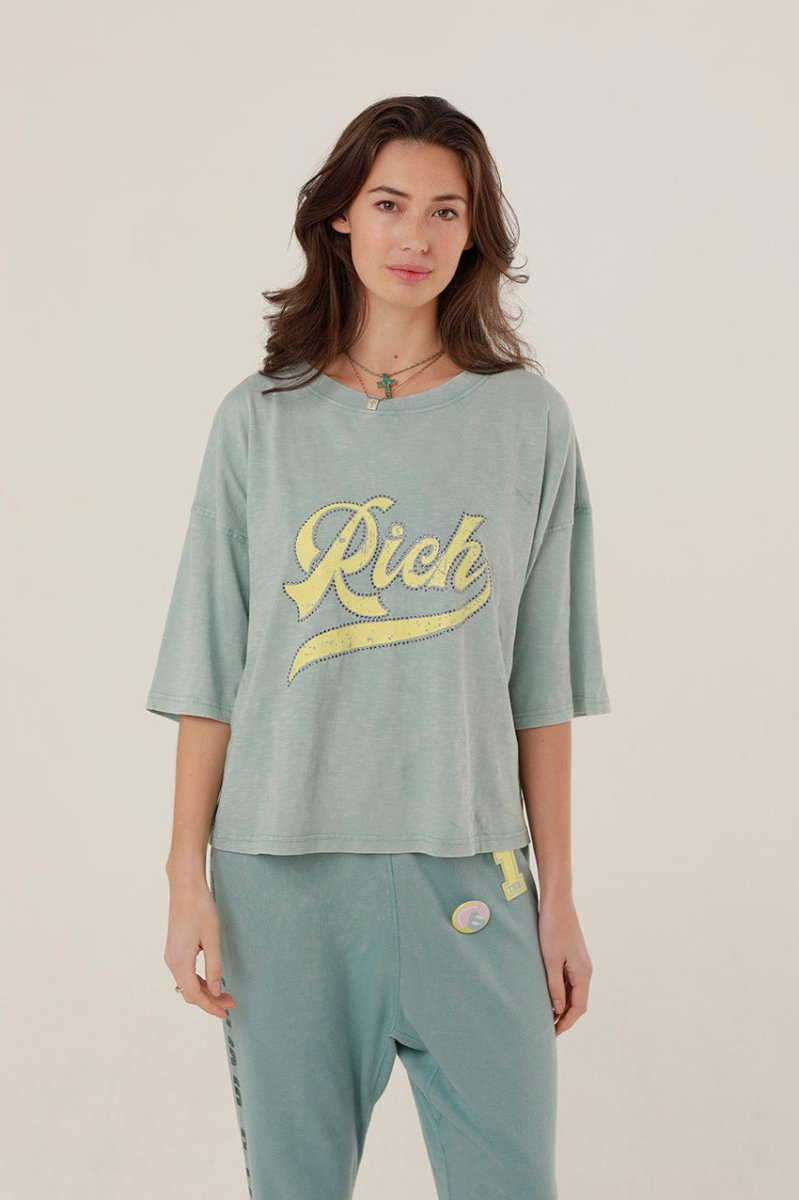 T - SHIRT TAMARA STONE BLUE XS - ONE TEE