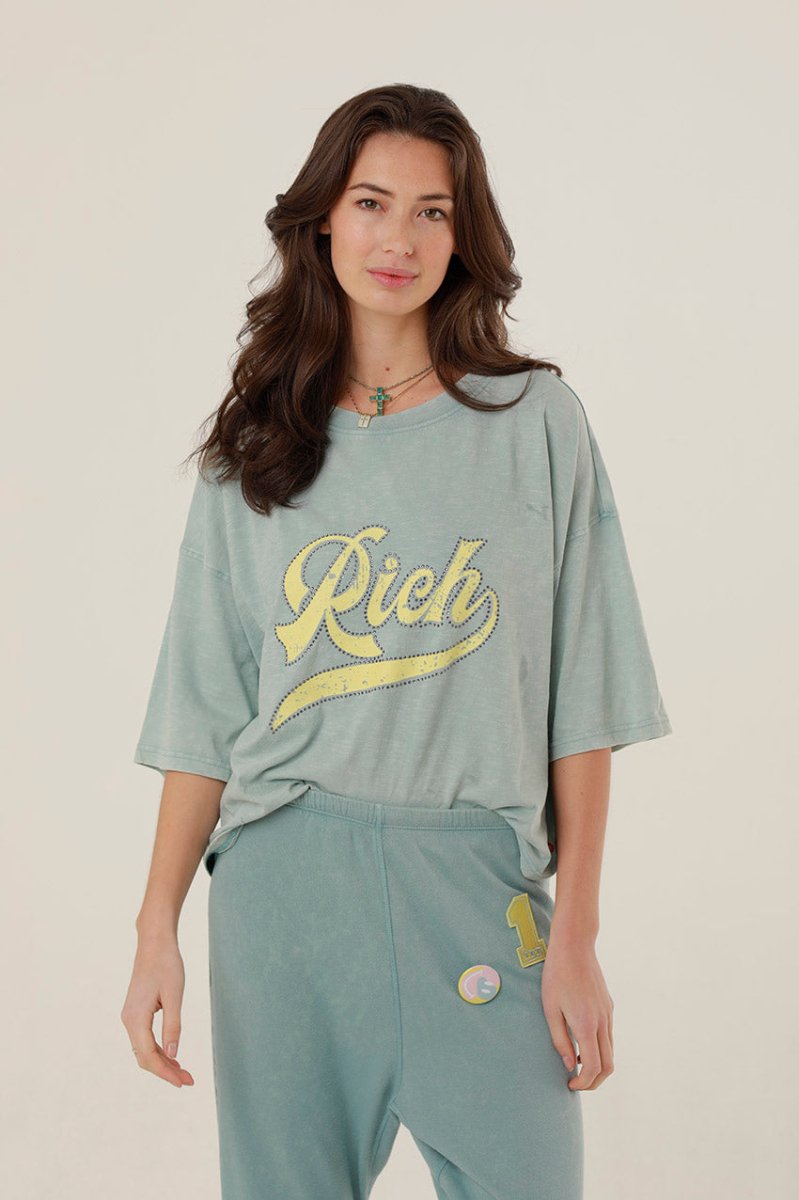T - SHIRT TAMARA STONE BLUE XS - ONE TEE