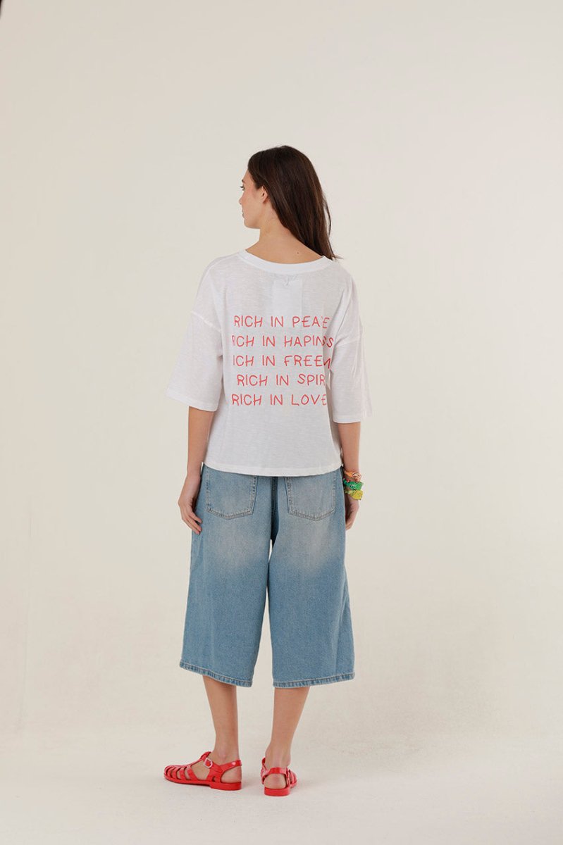 T - SHIRT TAMARA WHITE XS - ONE TEE