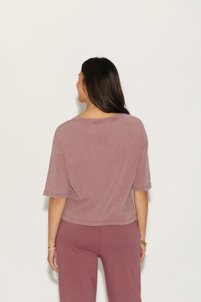 T - SHIRT TANIA PRUNE XS - ONE TEE