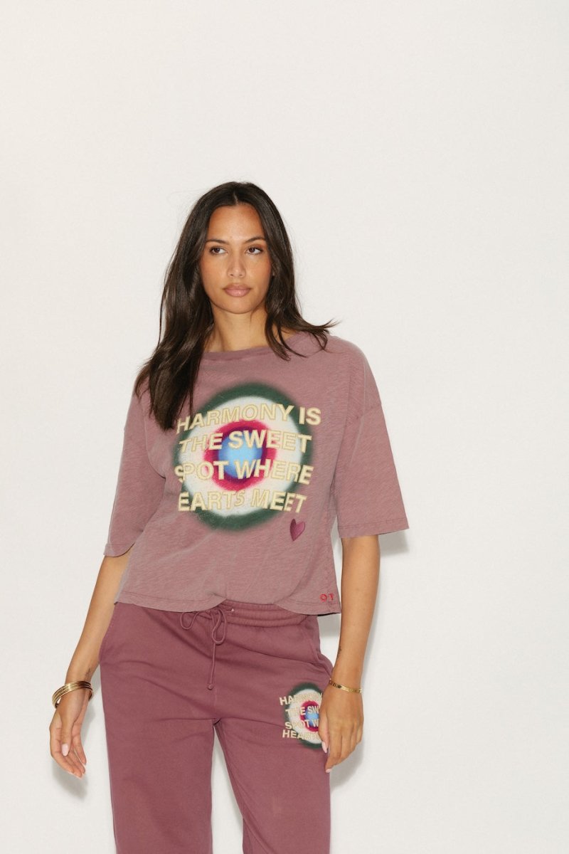 T - SHIRT TANIA PRUNE XS - ONE TEE