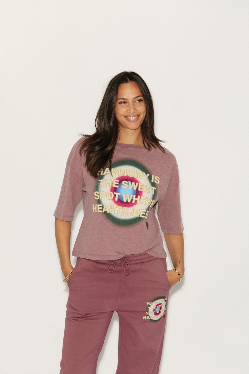 T - SHIRT TANIA PRUNE XS - ONE TEE