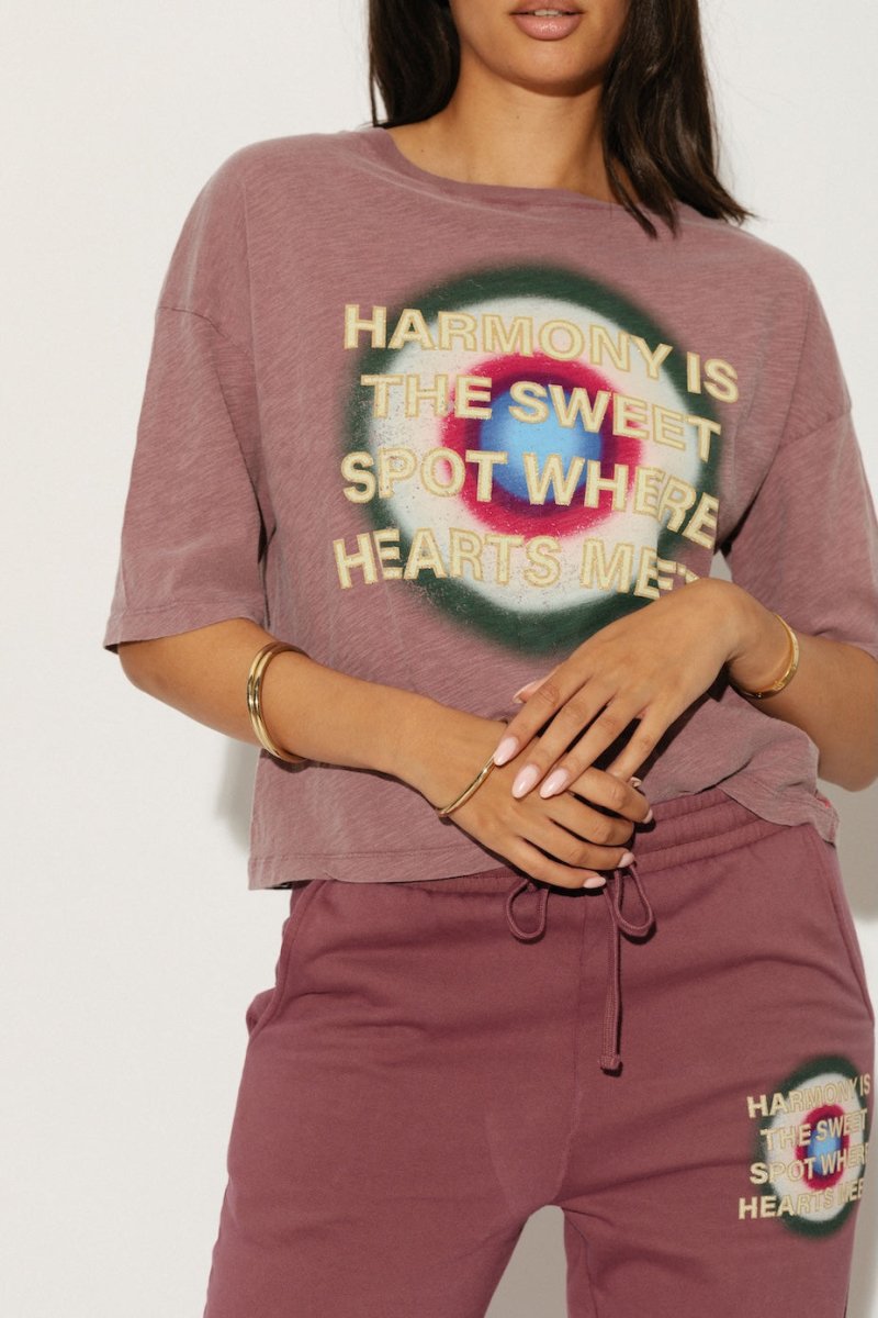 T - SHIRT TANIA PRUNE XS - ONE TEE