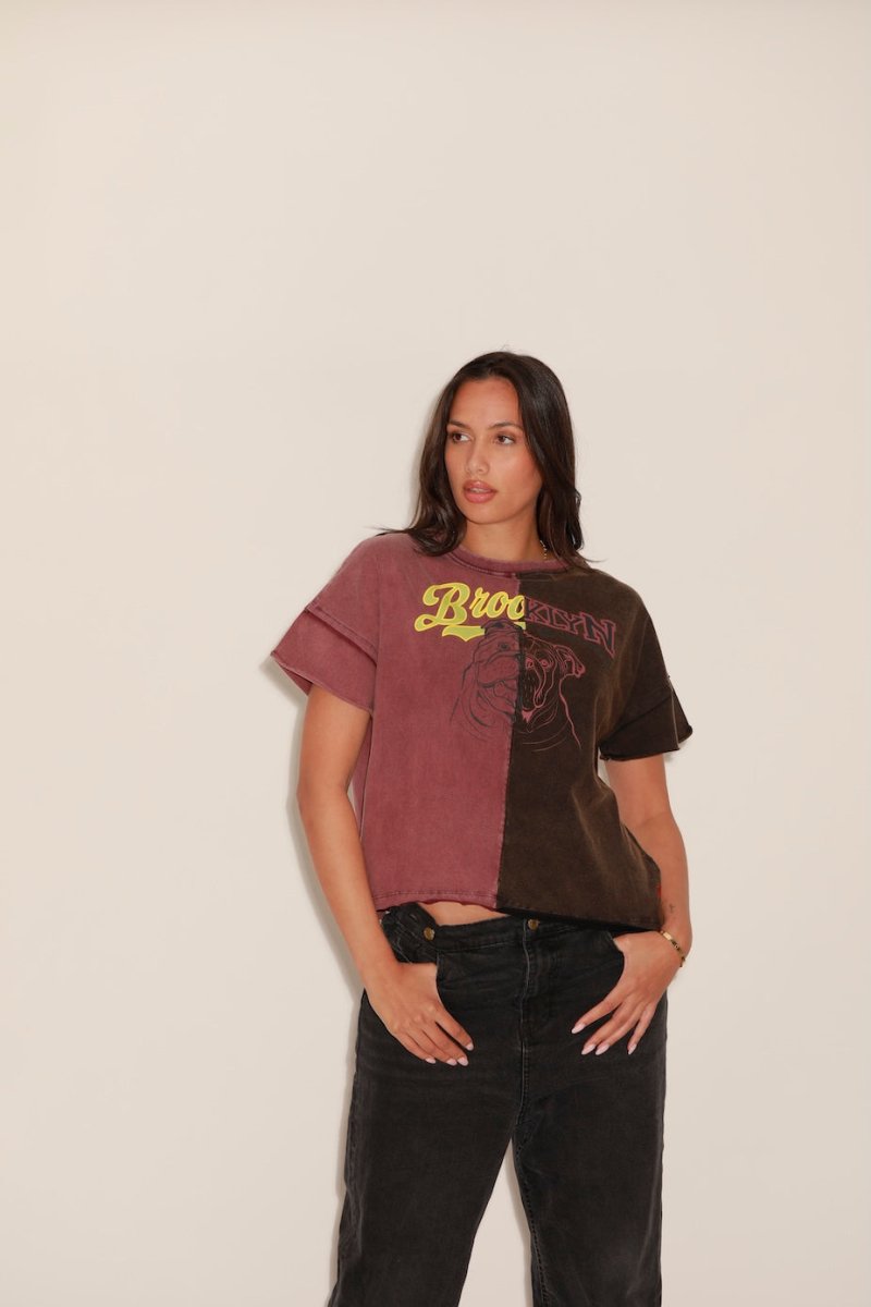 T - SHIRT TOBY BURGUNDY XS - ONE TEE