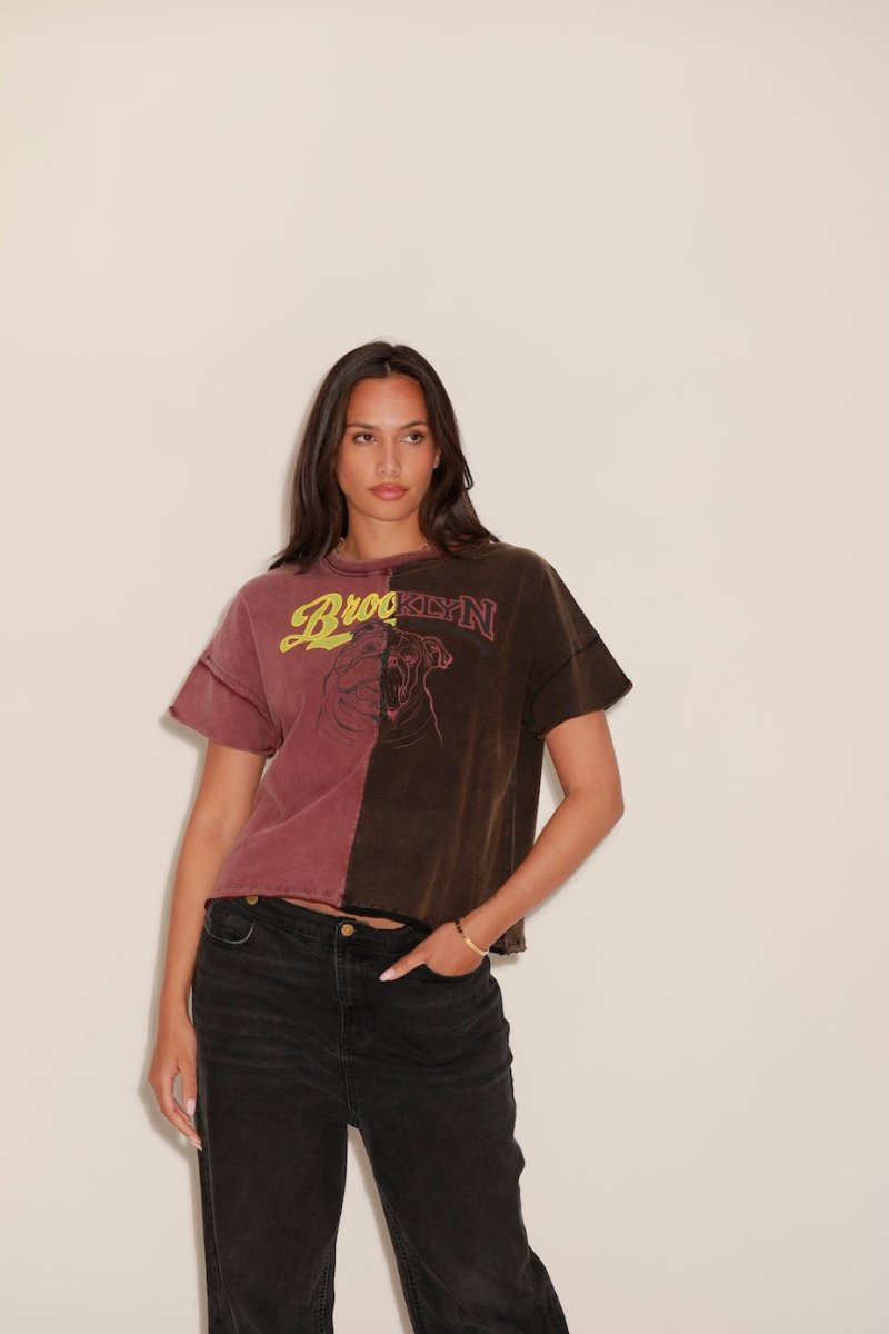 T - SHIRT TOBY BURGUNDY XS - ONE TEE