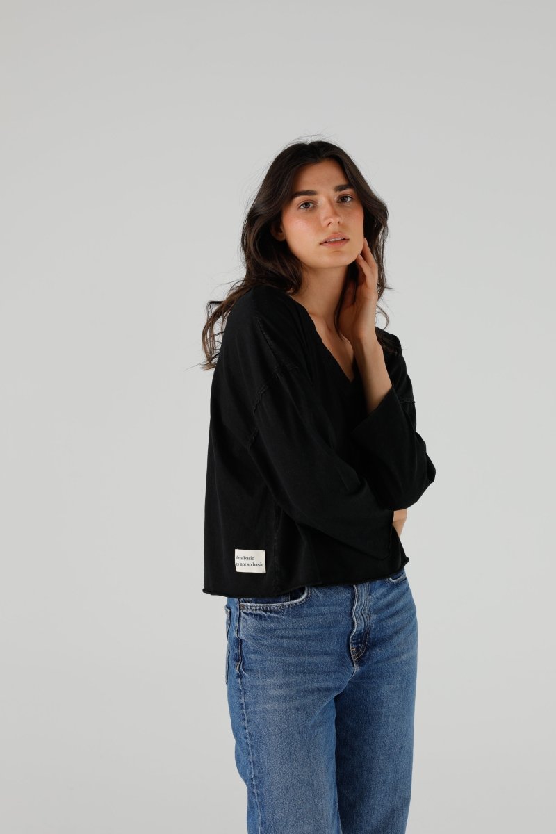 T-SHIRT VOLTAIRE BLACK XS BLACK - ONE TEE