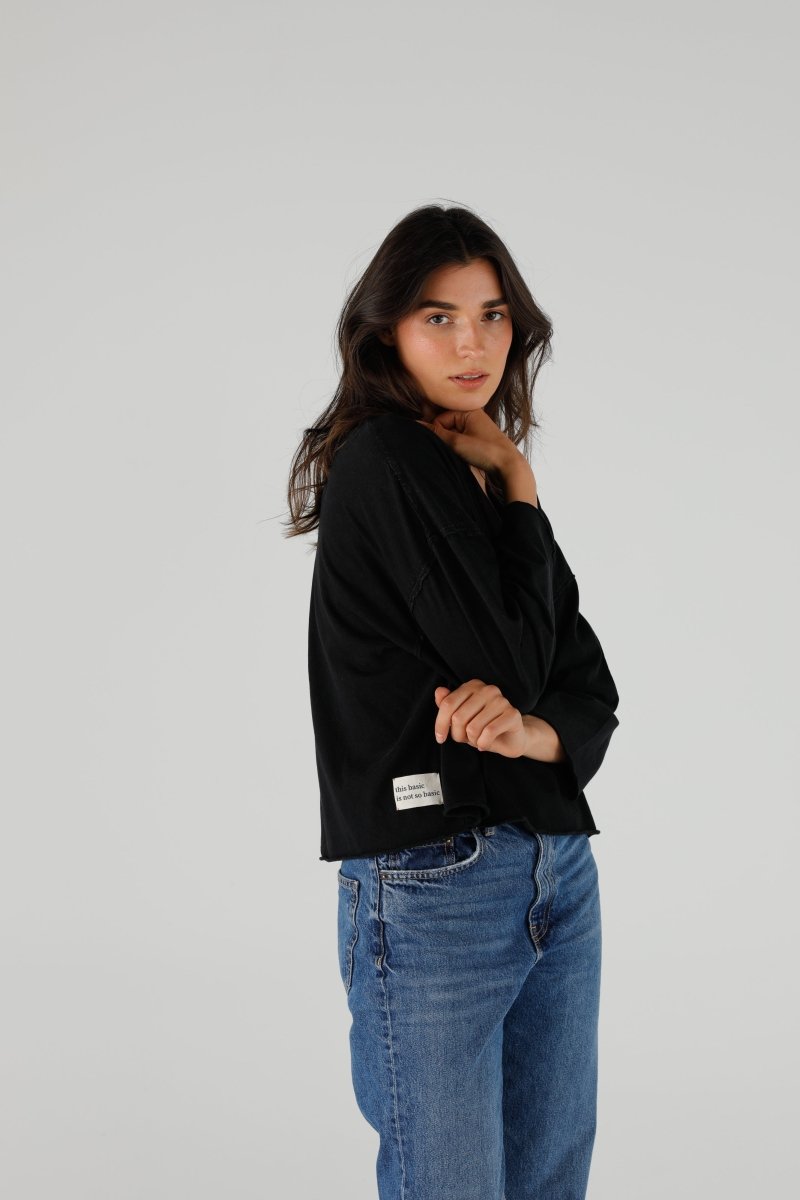 T-SHIRT VOLTAIRE BLACK XS BLACK - ONE TEE