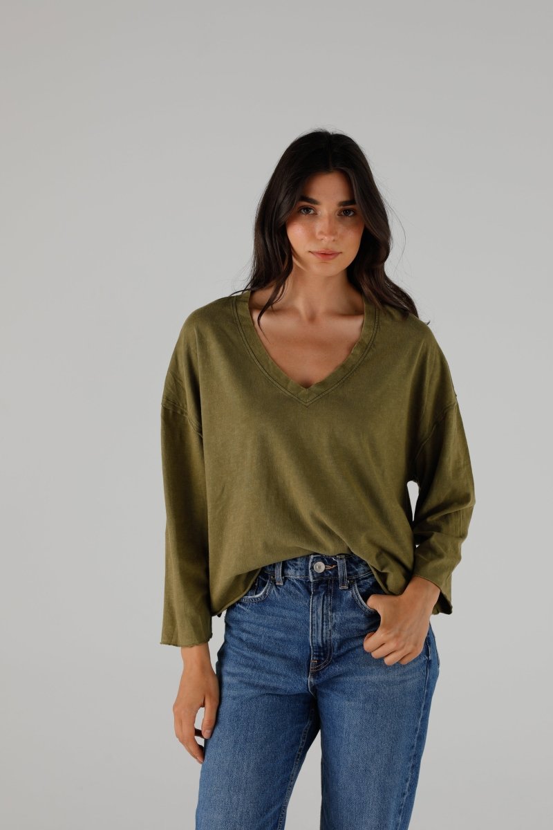 T-SHIRT VOLTAIRE KHAKI XS KAKI - ONE TEE