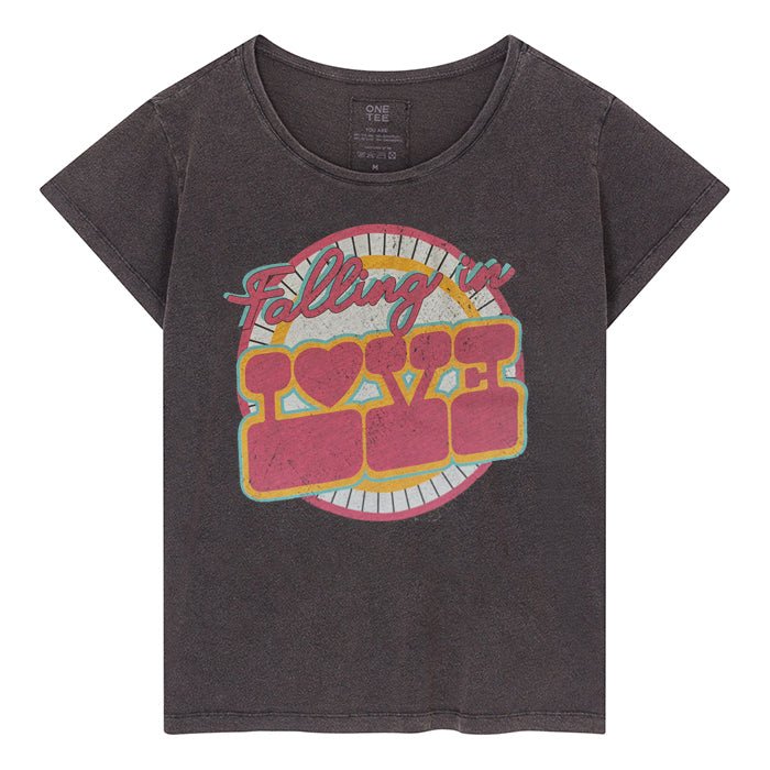 TEE SHIRT ANGE CARBONE XS - ONE TEE